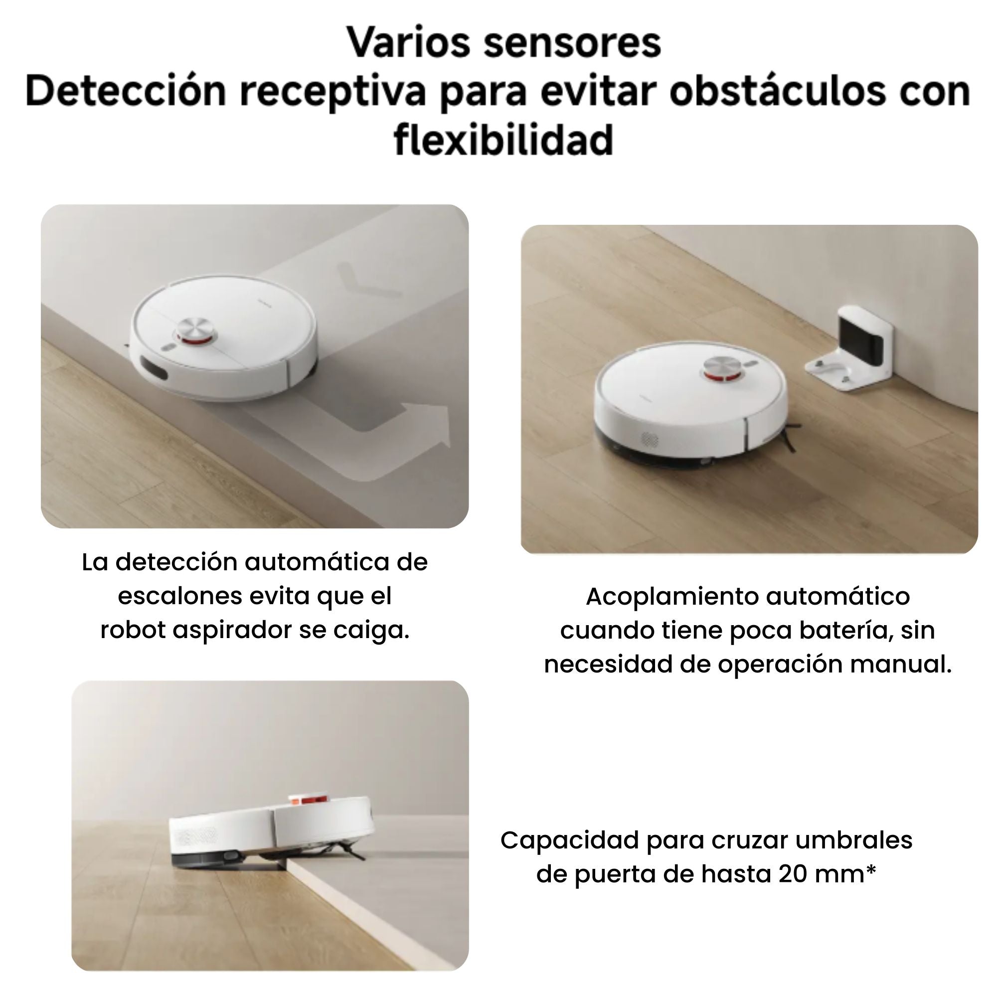 Aspiradora Robot Xiaomi Vacuum S40 Blanco 10000Pa Mapeo Láser Cepillo Voluminizador de Regalo