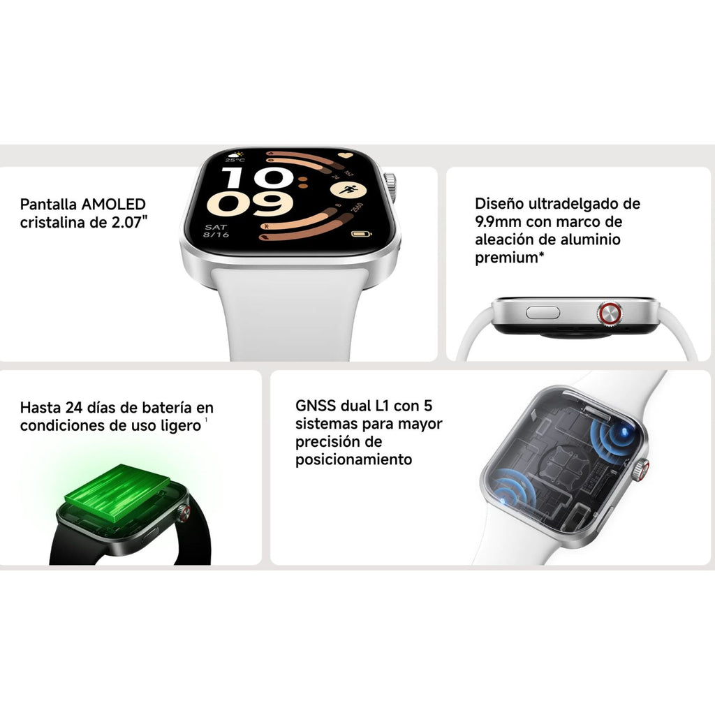 Reloj Inteligente Redmi Watch 6 Xiaomi AMOLED 2.07" GNSS 5 Satélites 24 Días Batería – Negro Obsidiana
