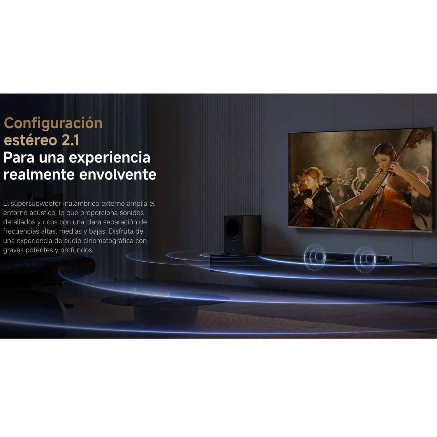 Xiaomi Soundbar Pro 2.1ch Cine en tu hogar 300W Subwoofer Inalambrico Bluetooth