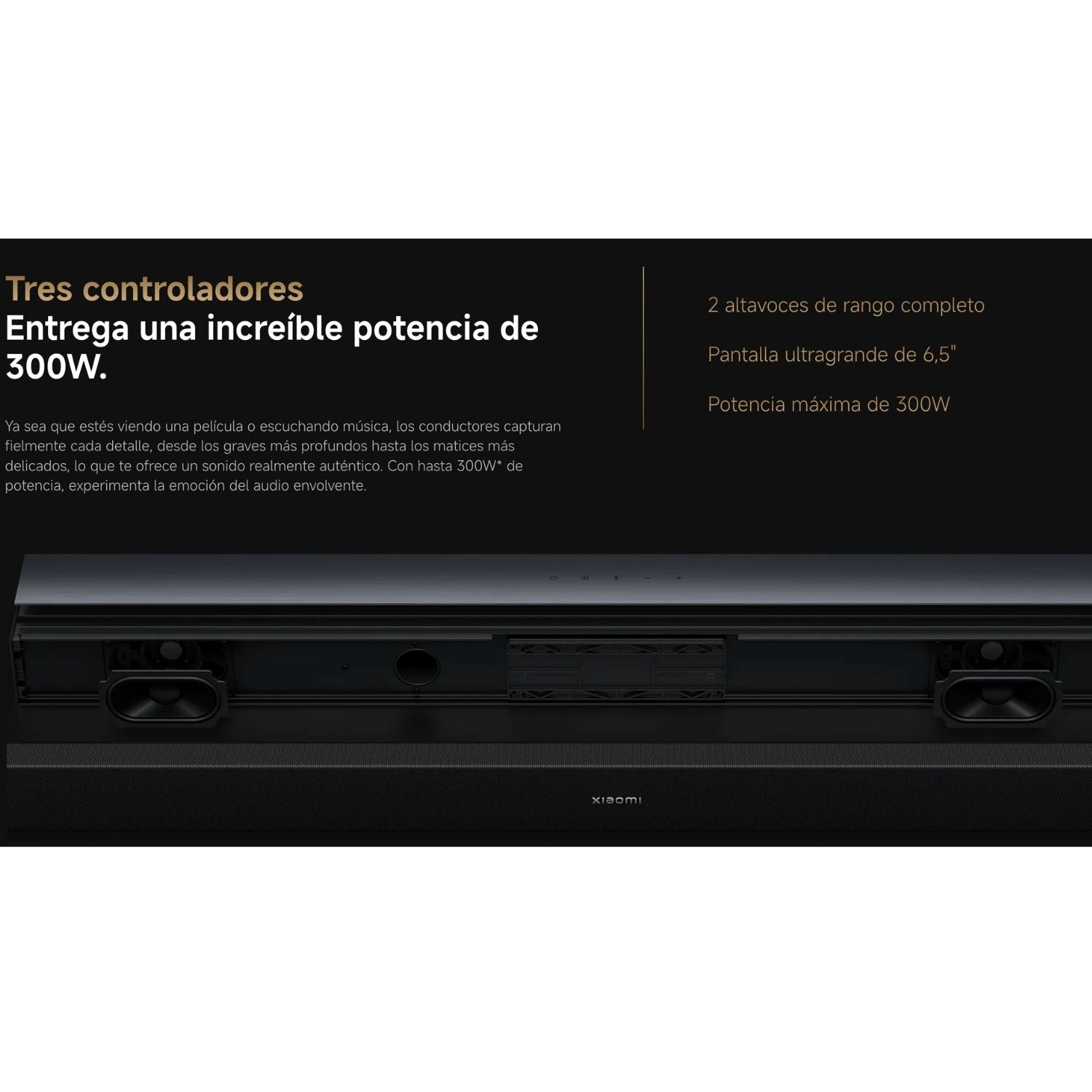 Xiaomi Soundbar Pro 2.1ch Cine en tu hogar 300W Subwoofer Inalambrico Bluetooth