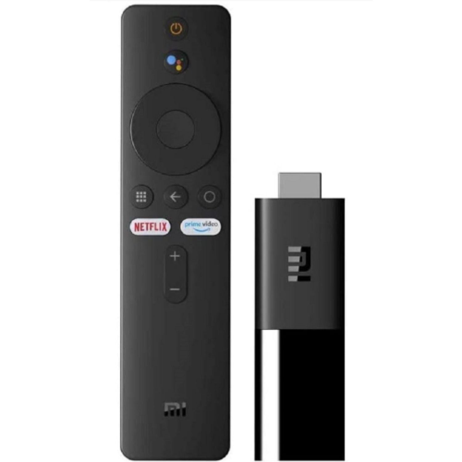 Infografía de Mi TV Stick con Android TV y logos de apps de streaming compatibles