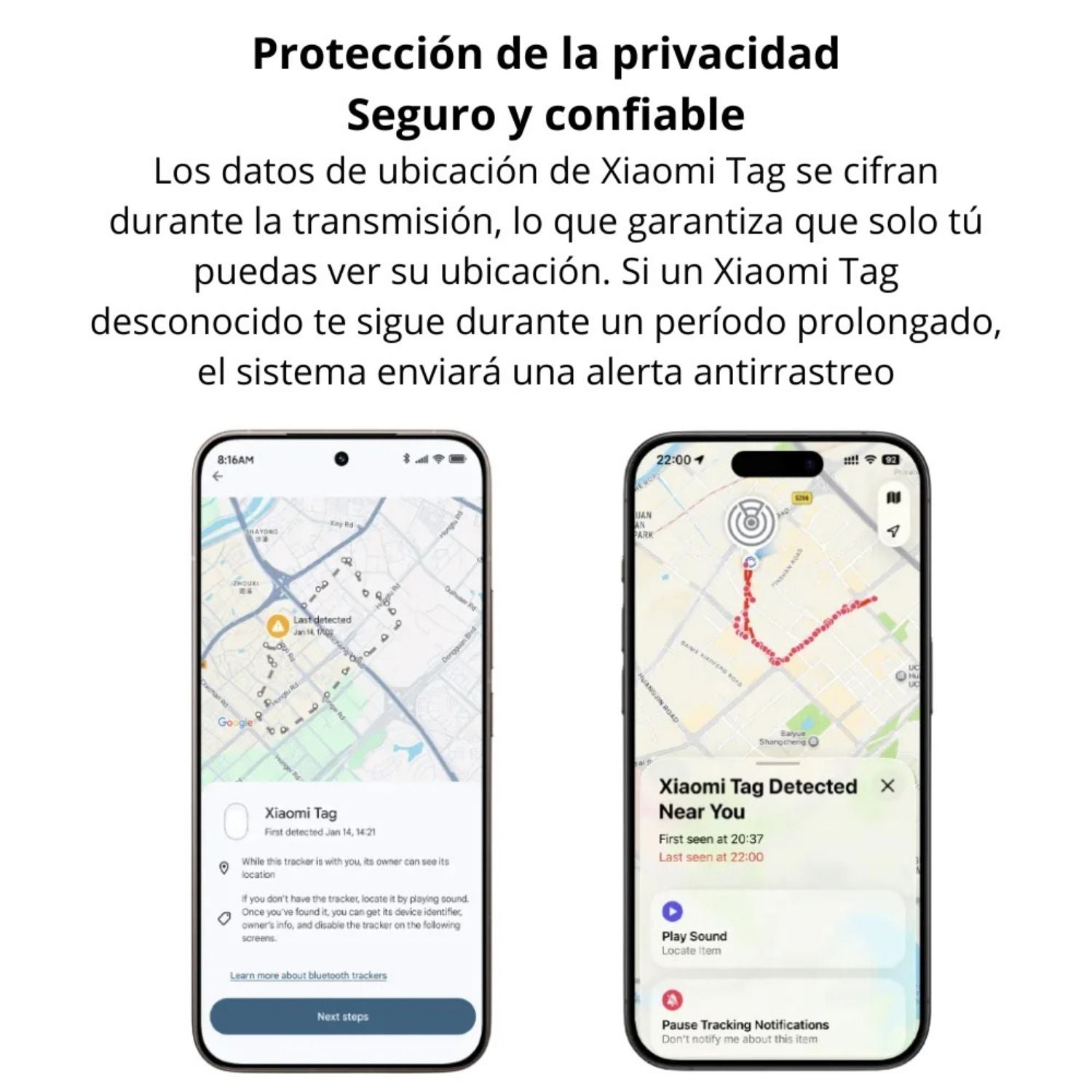 Rastreador Xiaomi Tag Bluetooth 5.4 Apple Find My Google Find Hub IP67 Mas de 1 Año Bateria