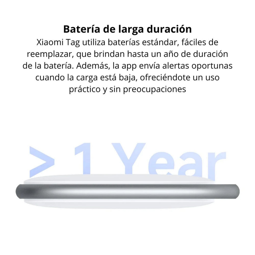 Rastreador Xiaomi Tag Bluetooth 5.4 Apple Find My Google Find Hub IP67 Mas de 1 Año Bateria