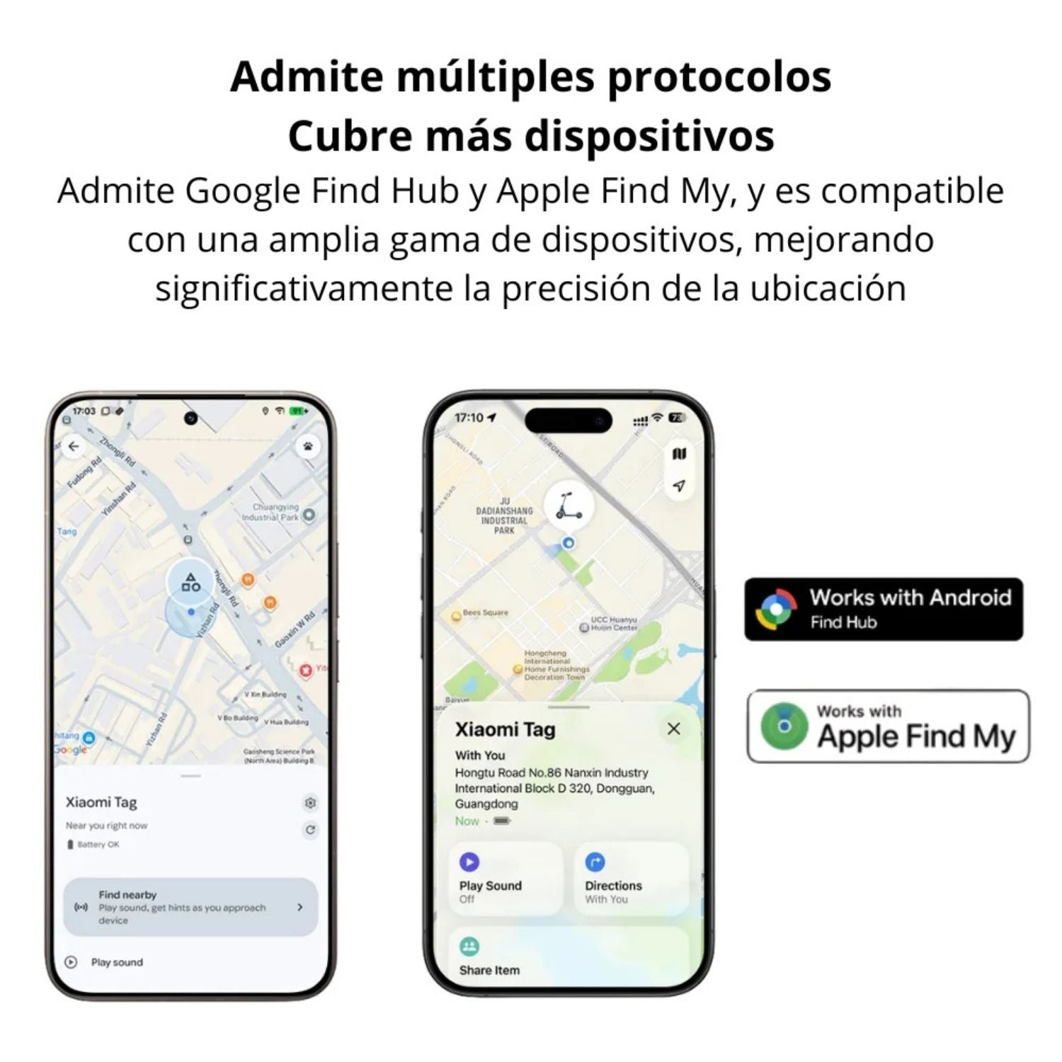 Rastreador Xiaomi Tag Bluetooth 5.4 Apple Find My Google Find Hub IP67 Mas de 1 Año Bateria